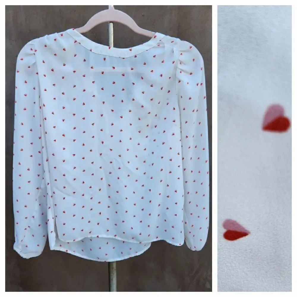 Banana republic heart blouse